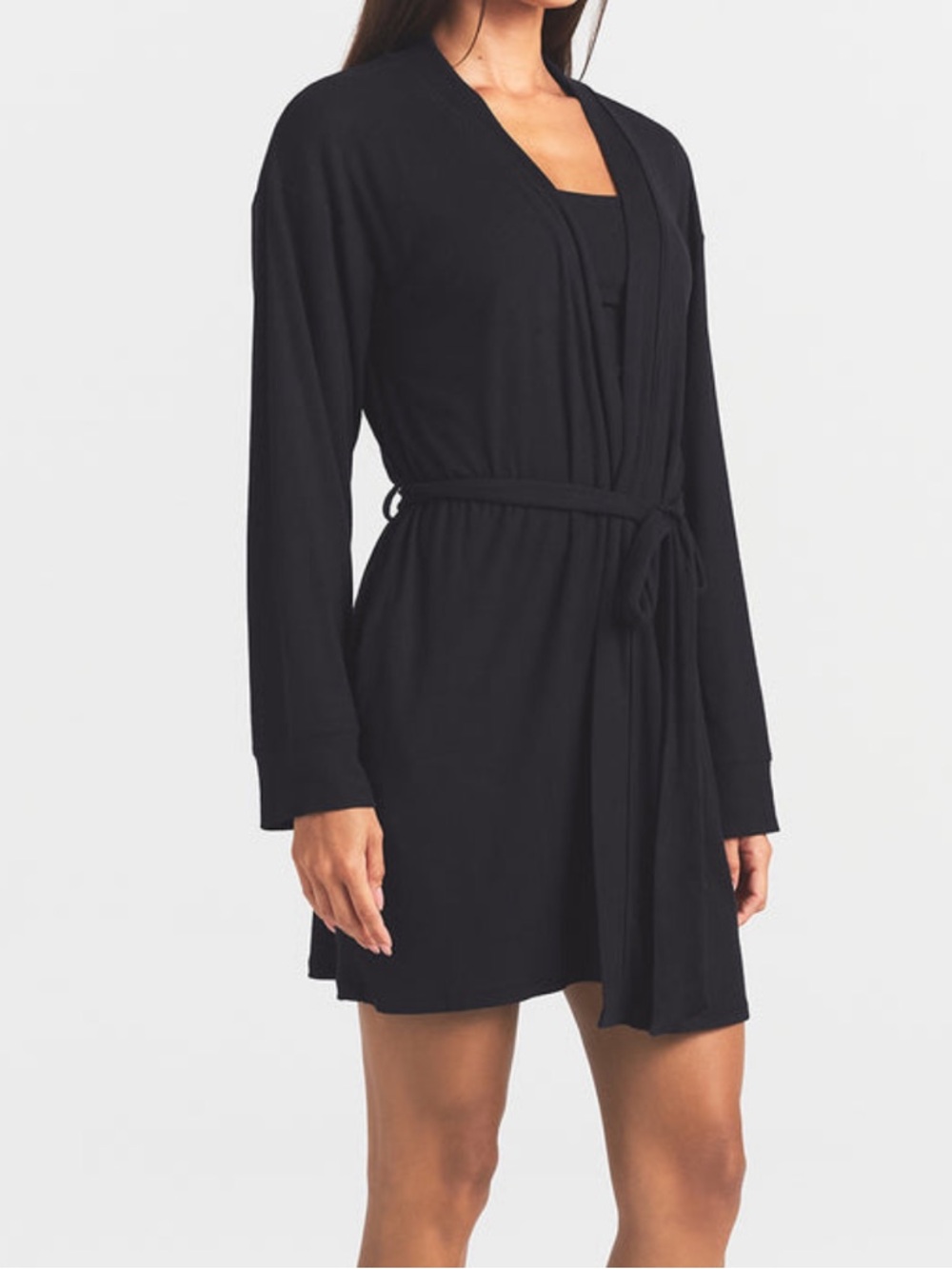 Skims Soft Lounge Rib Robe - Picture 2 of 7